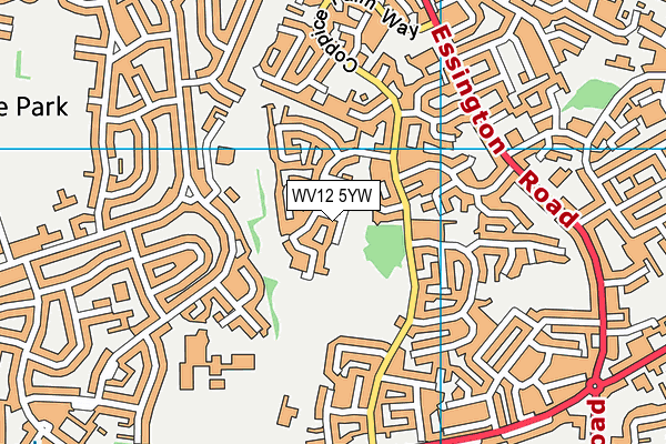 WV12 5YW map - OS VectorMap District (Ordnance Survey) WV12 5YW map - OS VectorMap District (Ordnance Survey)