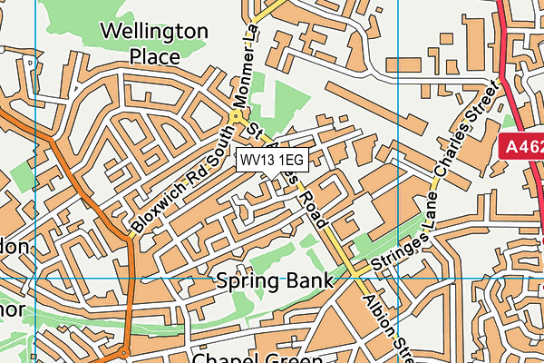 WV13 1EG map - OS VectorMap District (Ordnance Survey) WV13 1EG map - OS VectorMap District (Ordnance Survey)