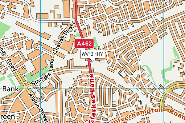 WV13 1HY map - OS VectorMap District (Ordnance Survey) WV13 1HY map - OS VectorMap District (Ordnance Survey)