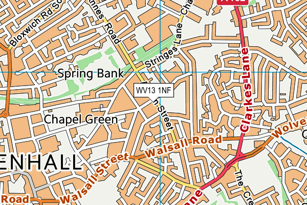 WV13 1NF map - OS VectorMap District (Ordnance Survey) WV13 1NF map - OS VectorMap District (Ordnance Survey)