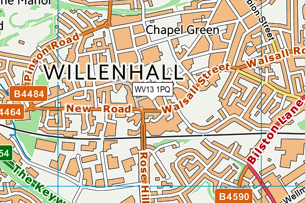WV13 1PQ map - OS VectorMap District (Ordnance Survey) WV13 1PQ map - OS VectorMap District (Ordnance Survey)