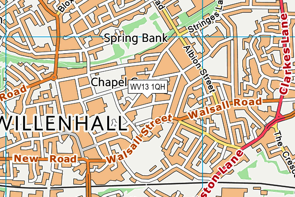 WV13 1QH map - OS VectorMap District (Ordnance Survey) WV13 1QH map - OS VectorMap District (Ordnance Survey)