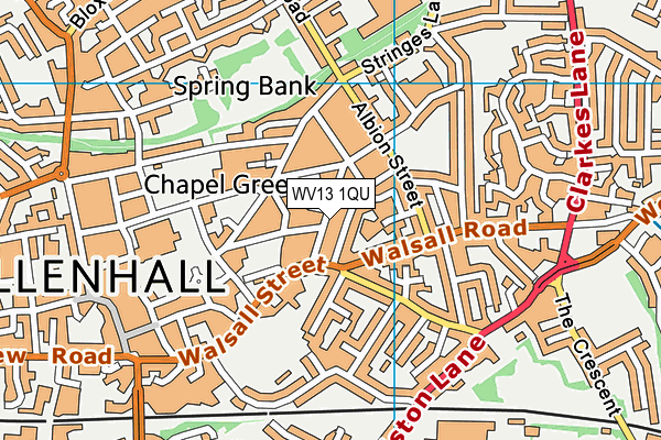 WV13 1QU map - OS VectorMap District (Ordnance Survey) WV13 1QU map - OS VectorMap District (Ordnance Survey)