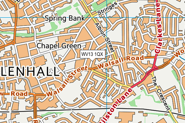 WV13 1QX map - OS VectorMap District (Ordnance Survey) WV13 1QX map - OS VectorMap District (Ordnance Survey)