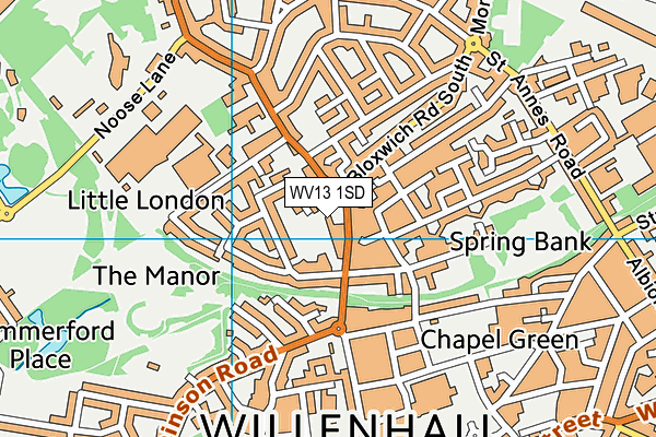 WV13 1SD map - OS VectorMap District (Ordnance Survey) WV13 1SD map - OS VectorMap District (Ordnance Survey)