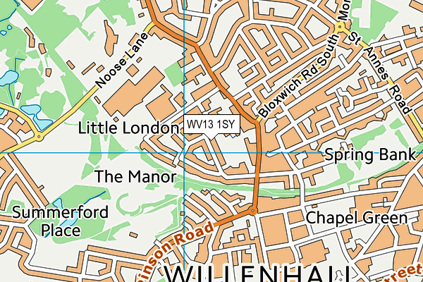 WV13 1SY map - OS VectorMap District (Ordnance Survey) WV13 1SY map - OS VectorMap District (Ordnance Survey)