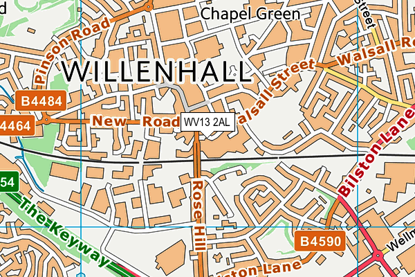 WV13 2AL map - OS VectorMap District (Ordnance Survey) WV13 2AL map - OS VectorMap District (Ordnance Survey)