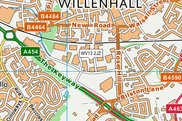 WV13 2JZ map - OS VectorMap District (Ordnance Survey) WV13 2JZ map - OS VectorMap District (Ordnance Survey)