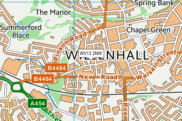 WV13 2NW map - OS VectorMap District (Ordnance Survey) WV13 2NW map - OS VectorMap District (Ordnance Survey)