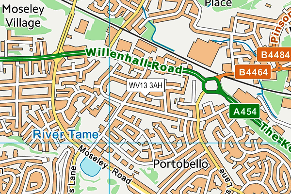 WV13 3AH map - OS VectorMap District (Ordnance Survey) WV13 3AH map - OS VectorMap District (Ordnance Survey)