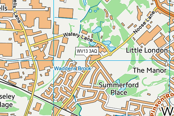WV13 3AQ map - OS VectorMap District (Ordnance Survey) WV13 3AQ map - OS VectorMap District (Ordnance Survey)