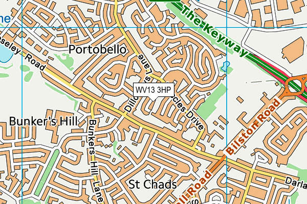 WV13 3HP map - OS VectorMap District (Ordnance Survey) WV13 3HP map - OS VectorMap District (Ordnance Survey)