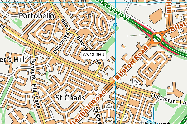 WV13 3HU map - OS VectorMap District (Ordnance Survey) WV13 3HU map - OS VectorMap District (Ordnance Survey)