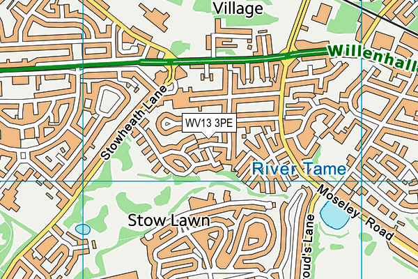 WV13 3PE map - OS VectorMap District (Ordnance Survey) WV13 3PE map - OS VectorMap District (Ordnance Survey)