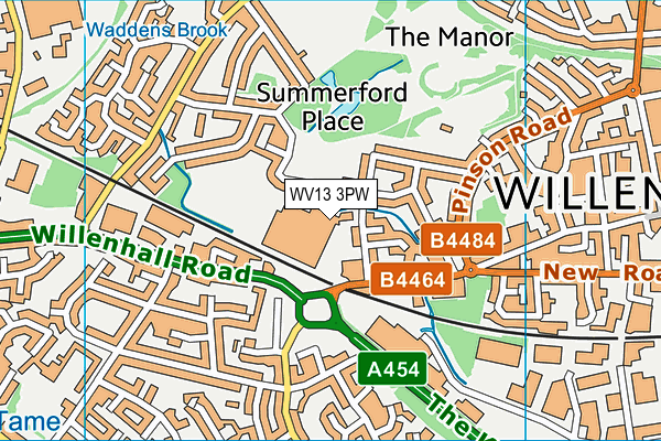 WV13 3PW map - OS VectorMap District (Ordnance Survey) WV13 3PW map - OS VectorMap District (Ordnance Survey)