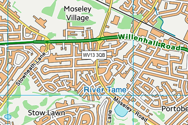 WV13 3QB map - OS VectorMap District (Ordnance Survey) WV13 3QB map - OS VectorMap District (Ordnance Survey)