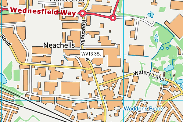 WV13 3SJ map - OS VectorMap District (Ordnance Survey) WV13 3SJ map - OS VectorMap District (Ordnance Survey)