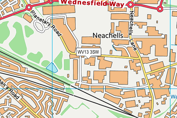 WV13 3SW map - OS VectorMap District (Ordnance Survey) WV13 3SW map - OS VectorMap District (Ordnance Survey)