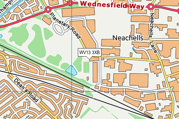 WV13 3XB map - OS VectorMap District (Ordnance Survey) WV13 3XB map - OS VectorMap District (Ordnance Survey)