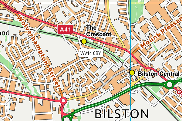 WV14 0BY map - OS VectorMap District (Ordnance Survey) WV14 0BY map - OS VectorMap District (Ordnance Survey)