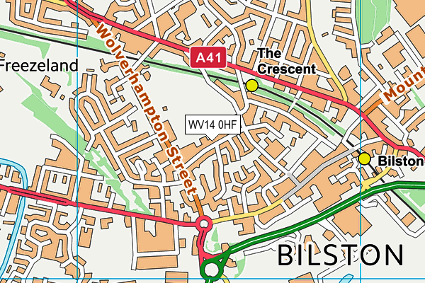 WV14 0HF map - OS VectorMap District (Ordnance Survey) WV14 0HF map - OS VectorMap District (Ordnance Survey)