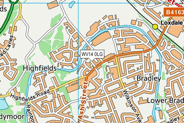 WV14 0LG map - OS VectorMap District (Ordnance Survey) WV14 0LG map - OS VectorMap District (Ordnance Survey)