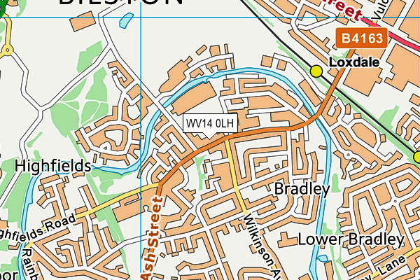 WV14 0LH map - OS VectorMap District (Ordnance Survey) WV14 0LH map - OS VectorMap District (Ordnance Survey)
