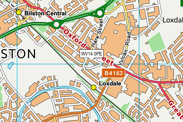 WV14 0PE map - OS VectorMap District (Ordnance Survey) WV14 0PE map - OS VectorMap District (Ordnance Survey)