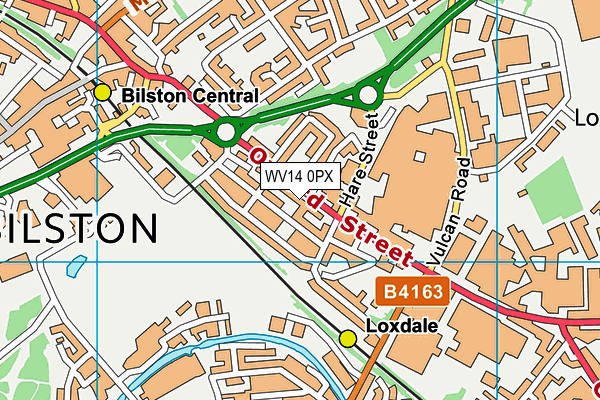 WV14 0PX map - OS VectorMap District (Ordnance Survey) WV14 0PX map - OS VectorMap District (Ordnance Survey)
