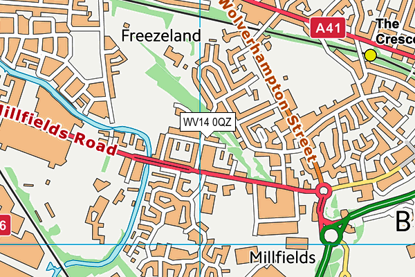 WV14 0QZ map - OS VectorMap District (Ordnance Survey) WV14 0QZ map - OS VectorMap District (Ordnance Survey)