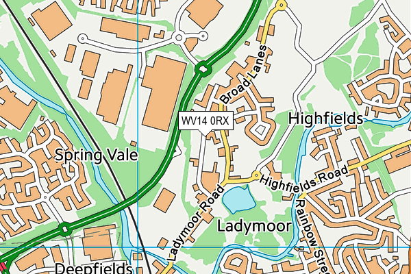 WV14 0RX map - OS VectorMap District (Ordnance Survey) WV14 0RX map - OS VectorMap District (Ordnance Survey)