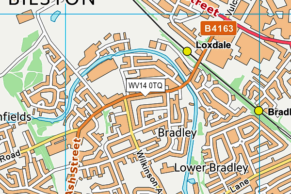 WV14 0TQ map - OS VectorMap District (Ordnance Survey)