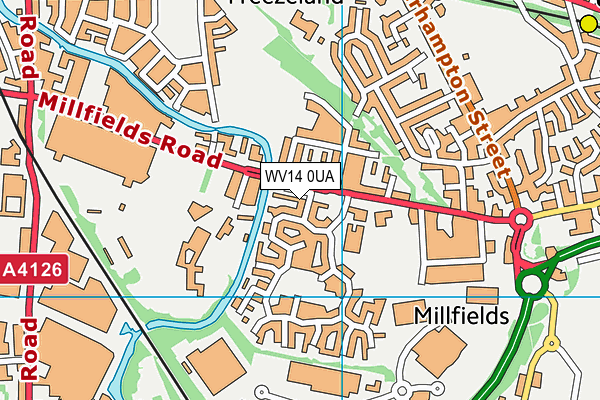 WV14 0UA map - OS VectorMap District (Ordnance Survey) WV14 0UA map - OS VectorMap District (Ordnance Survey)