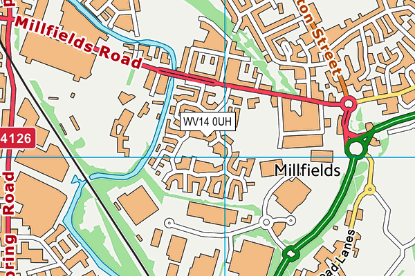 WV14 0UH map - OS VectorMap District (Ordnance Survey) WV14 0UH map - OS VectorMap District (Ordnance Survey)