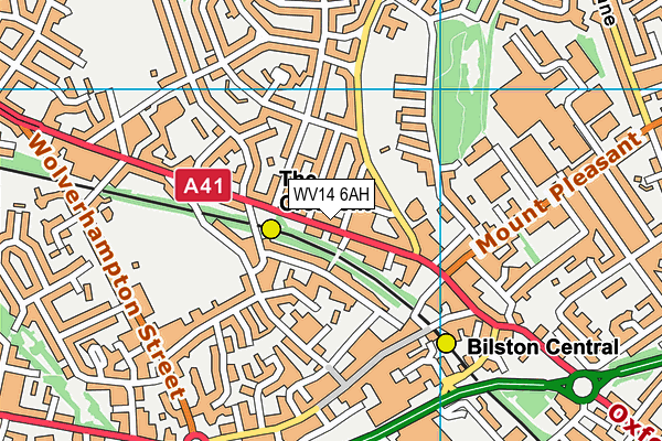 WV14 6AH map - OS VectorMap District (Ordnance Survey) WV14 6AH map - OS VectorMap District (Ordnance Survey)