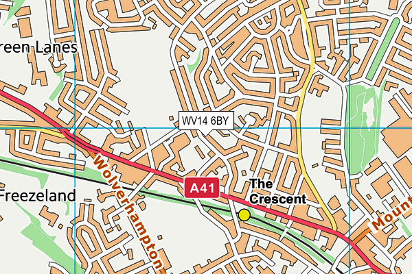 WV14 6BY map - OS VectorMap District (Ordnance Survey) WV14 6BY map - OS VectorMap District (Ordnance Survey)
