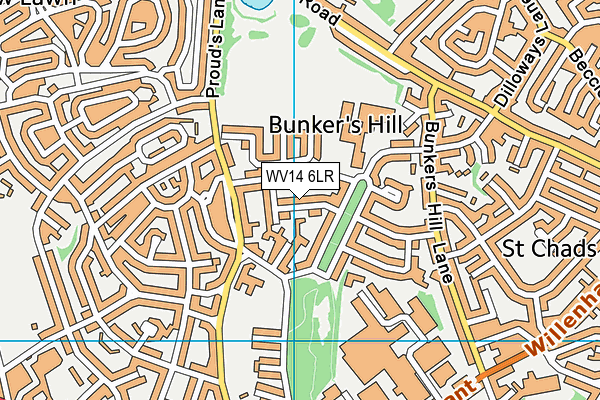 WV14 6LR map - OS VectorMap District (Ordnance Survey) WV14 6LR map - OS VectorMap District (Ordnance Survey)