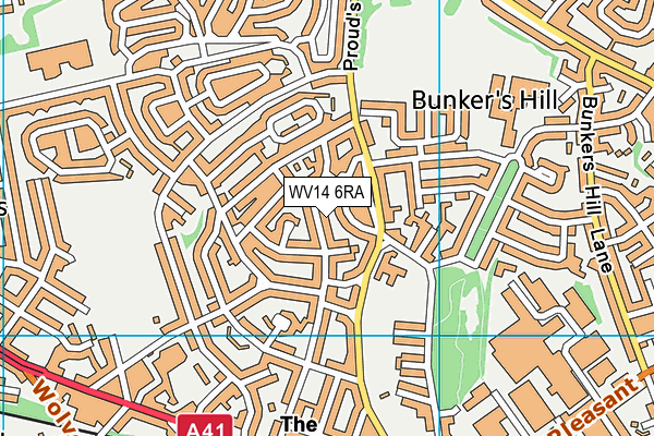 WV14 6RA map - OS VectorMap District (Ordnance Survey) WV14 6RA map - OS VectorMap District (Ordnance Survey)