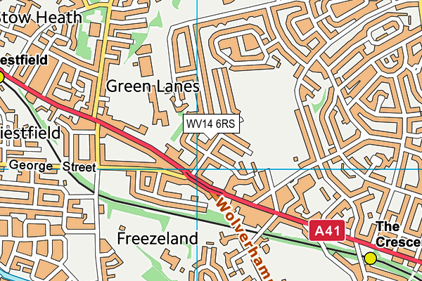 WV14 6RS map - OS VectorMap District (Ordnance Survey) WV14 6RS map - OS VectorMap District (Ordnance Survey)