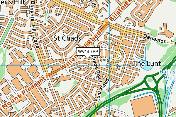 WV14 7BP map - OS VectorMap District (Ordnance Survey) WV14 7BP map - OS VectorMap District (Ordnance Survey)