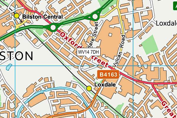 WV14 7DH map - OS VectorMap District (Ordnance Survey) WV14 7DH map - OS VectorMap District (Ordnance Survey)