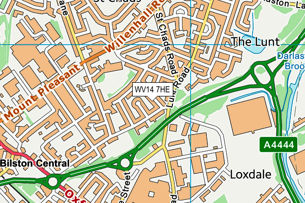 WV14 7HE map - OS VectorMap District (Ordnance Survey) WV14 7HE map - OS VectorMap District (Ordnance Survey)