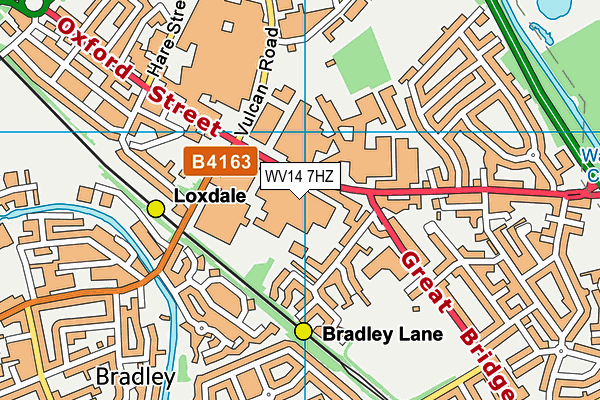WV14 7HZ map - OS VectorMap District (Ordnance Survey)