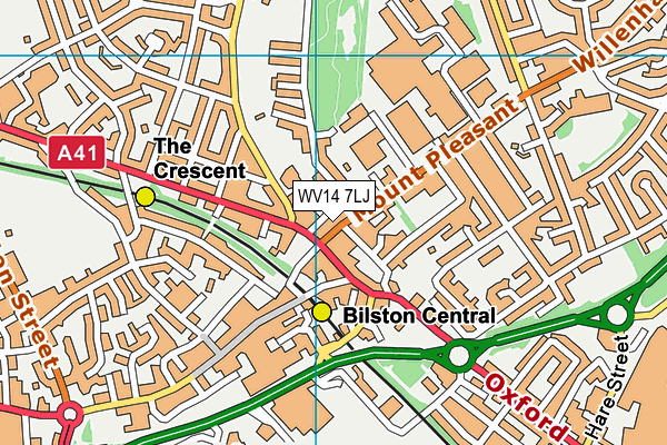 WV14 7LJ map - OS VectorMap District (Ordnance Survey) WV14 7LJ map - OS VectorMap District (Ordnance Survey)