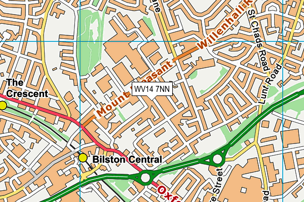 WV14 7NN map - OS VectorMap District (Ordnance Survey)