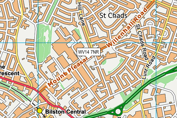 WV14 7NR map - OS VectorMap District (Ordnance Survey) WV14 7NR map - OS VectorMap District (Ordnance Survey)