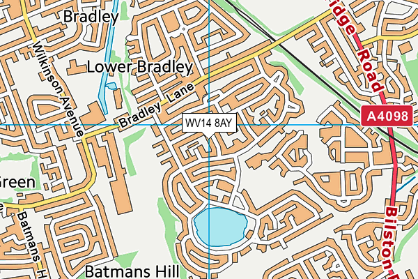WV14 8AY map - OS VectorMap District (Ordnance Survey) WV14 8AY map - OS VectorMap District (Ordnance Survey)