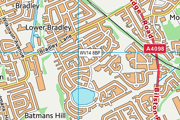 WV14 8BP map - OS VectorMap District (Ordnance Survey) WV14 8BP map - OS VectorMap District (Ordnance Survey)