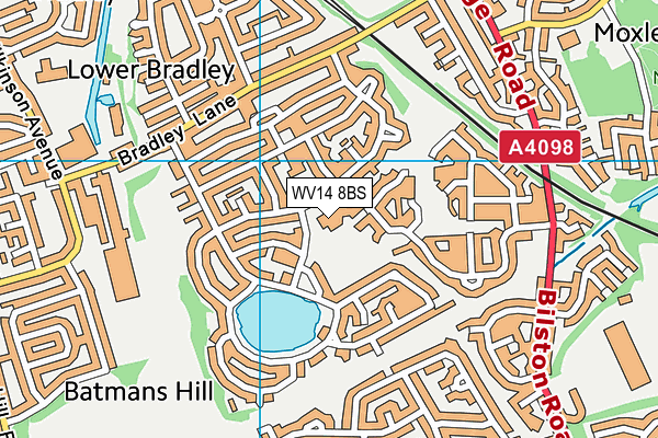 WV14 8BS map - OS VectorMap District (Ordnance Survey) WV14 8BS map - OS VectorMap District (Ordnance Survey)