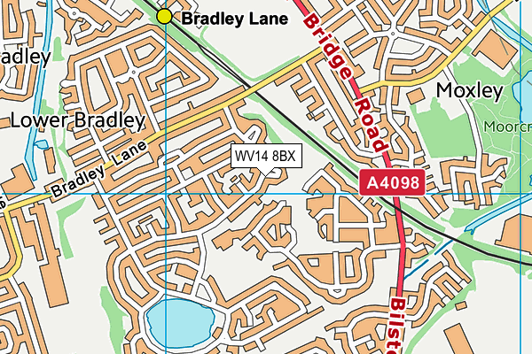 WV14 8BX map - OS VectorMap District (Ordnance Survey)